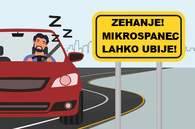 Mikro spanje med vožnjo avtomobila